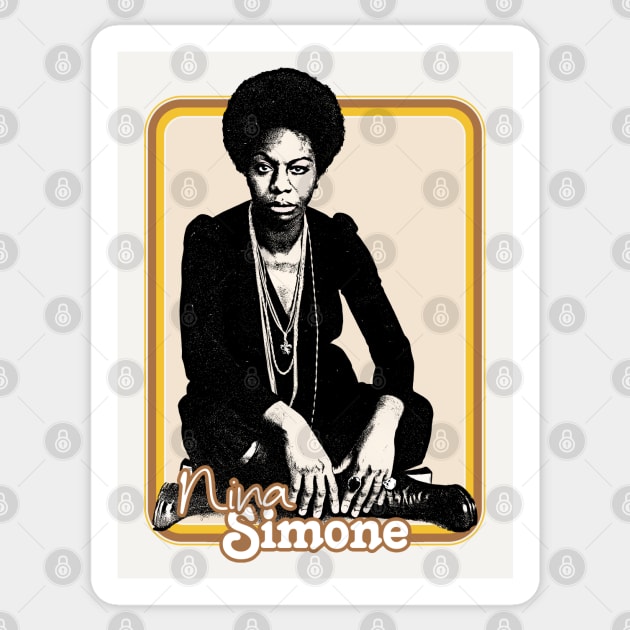 Nina Simone /\ Original Retro Fan Art Design Sticker by DankFutura